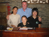 With the staff at Yangshuo Mountain Retreat