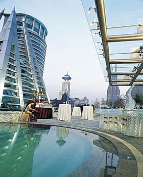 Outdoor Swimming Pool - Tomorrow Square,Shanghai-Marriott Executive Apartments 